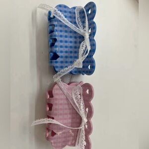 Palaka print hair claw clips set of 2